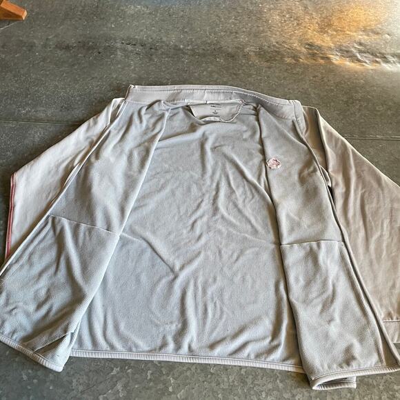 Shell Gas Embroidered Adidas Sweatshirt Lightweight Jacket Mens XL Gray Vintage - Picture 6 of 14